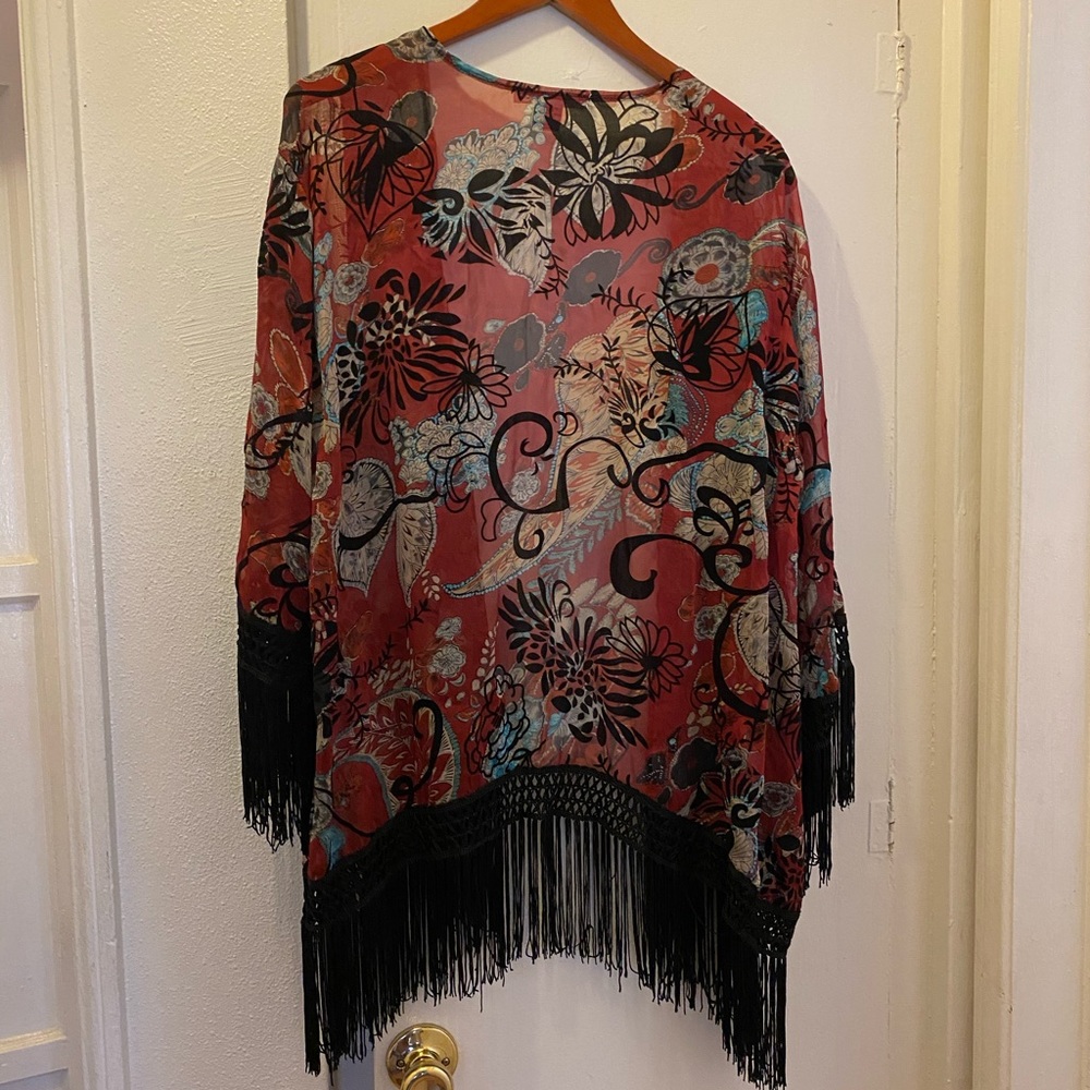 NWOT Sans souci fringe cover up - Picture 8 of 9